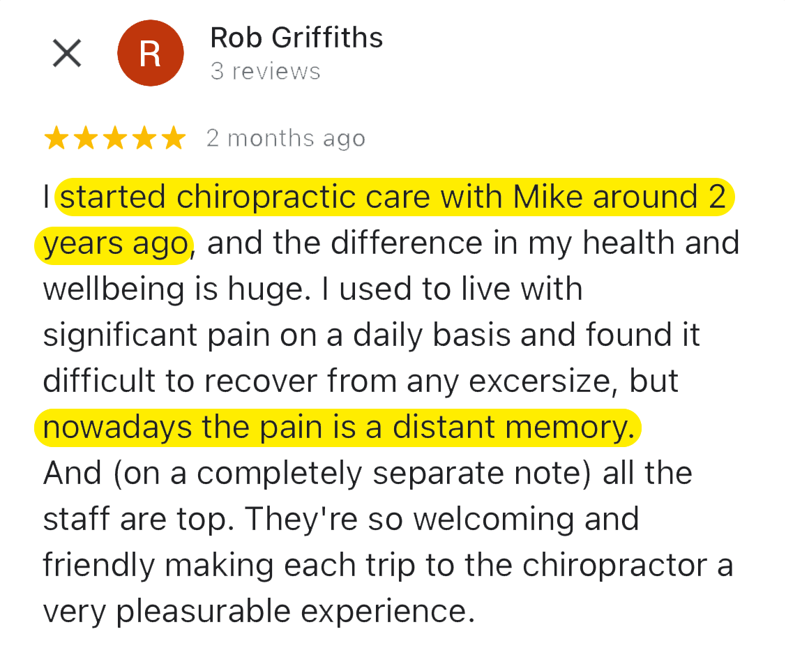 Chiro - Google Review 2